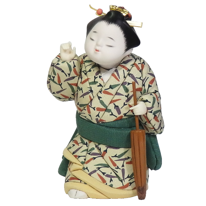 真多呂人形作 光明立雛 木目込み