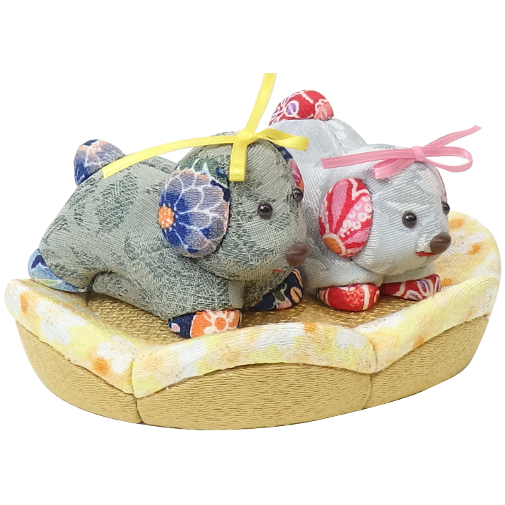 木目込人形 仲良しワンちゃん 形山作【人形堂】