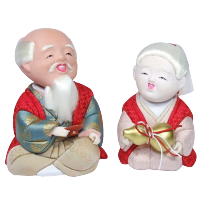木目込み人形　組人形　長寿の祝い