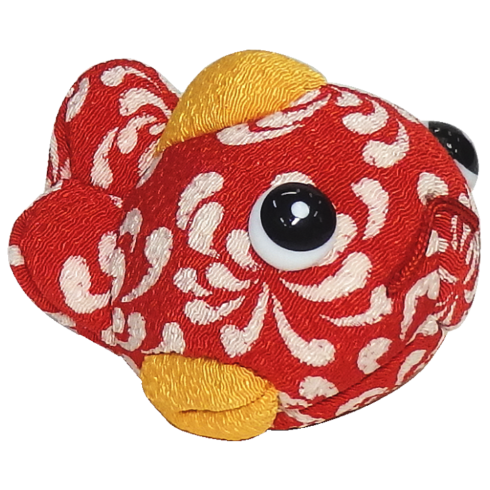 木目込人形 豆金魚_赤 形山作【人形堂】