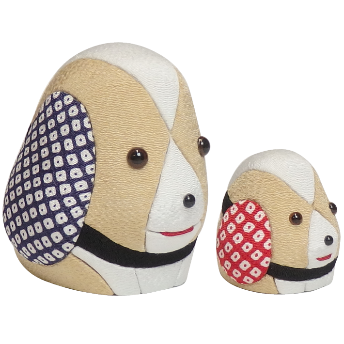 木目込人形 犬の親子 形山作【人形堂】