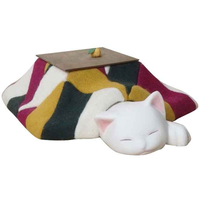 木目込人形 ネコが炬燵で 形山作【人形堂】