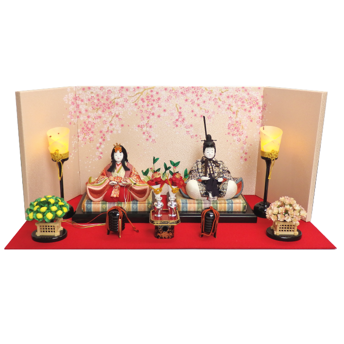 木目込み雛人形 賞花雛 形山作【人形堂】