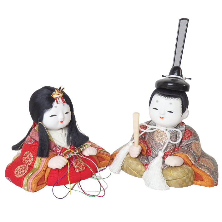 木目込雛人形 祝賀雛_正絹 形山作【人形堂】