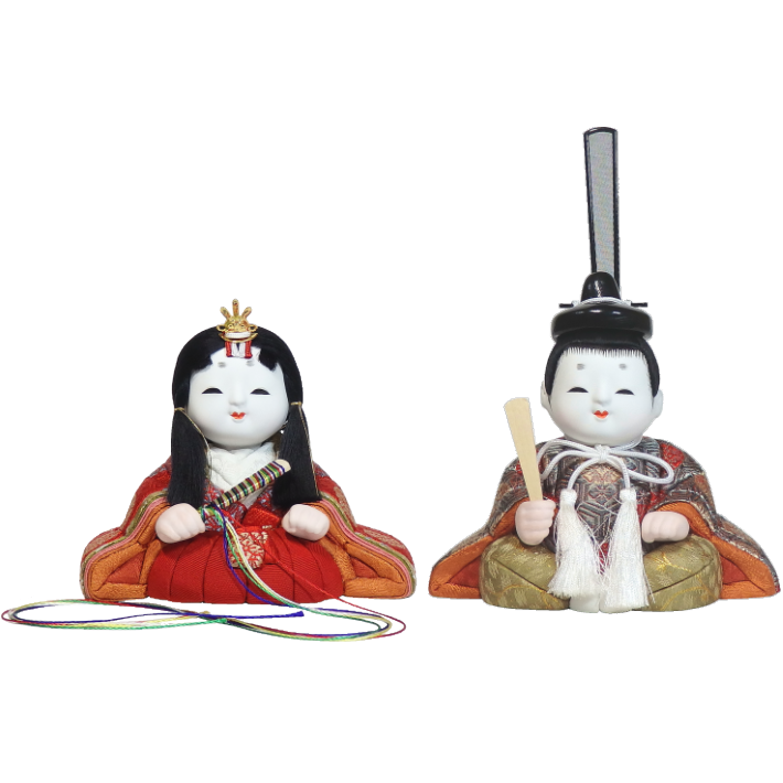 木目込雛人形 祝賀雛_正絹 形山作【人形堂】