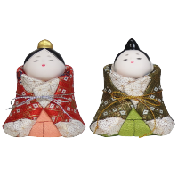 木目込雛人形 ほほえみ雛_花菱 形山作【人形堂】
