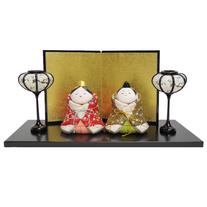 木目込み雛人形 ほほえみ雛_花菱 形山作【人形堂】