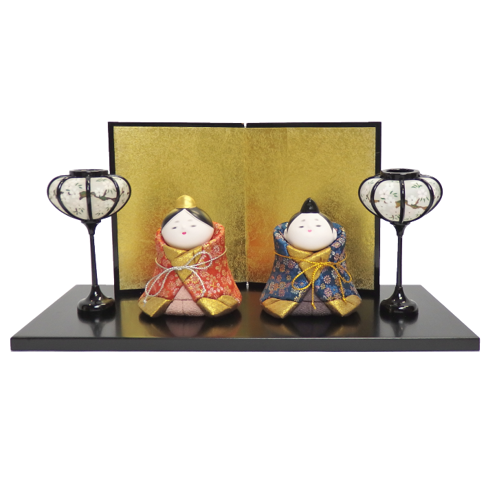 木目込み雛人形 ほほえみ雛_小花 形山作【人形堂】
