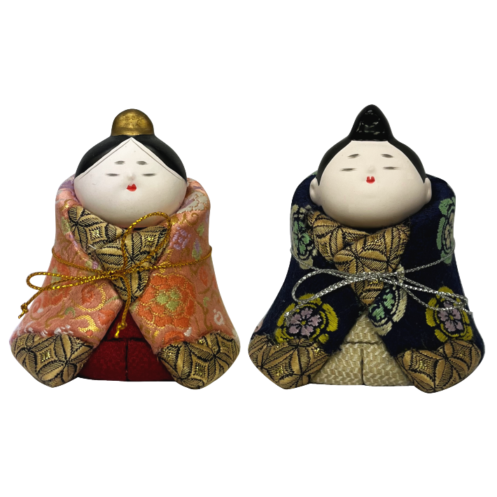 木目込雛人形 ほほえみ雛_美人唐草 形山作【人形堂】