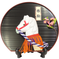 木目込人形 干支 午 春駒B 形山作【人形堂】
