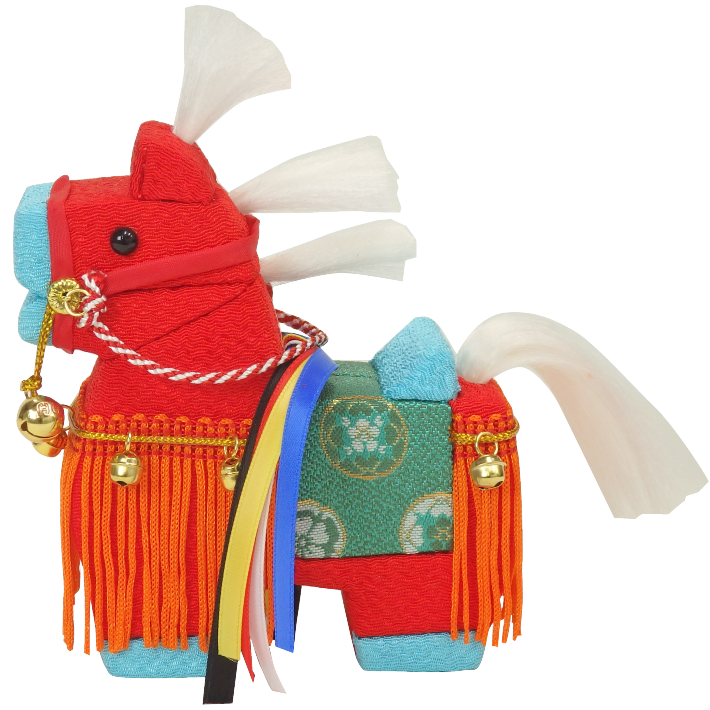 木目込人形 干支 午 豊穣B 形山作【人形堂】